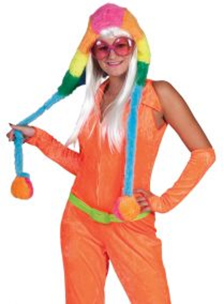 Fuzzy regenboog hoed | carnaval | one size